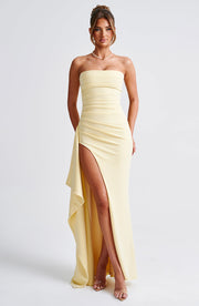 ZAFIRA MAXI DRESS - LEMON