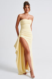 ZAFIRA MAXI DRESS - LEMON