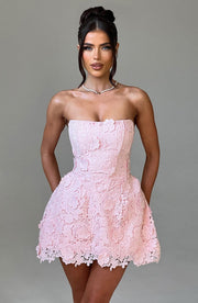 LEONA MINI DRESS - BLUSH