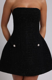 LOTTIE MINI DRESS -  BLACK