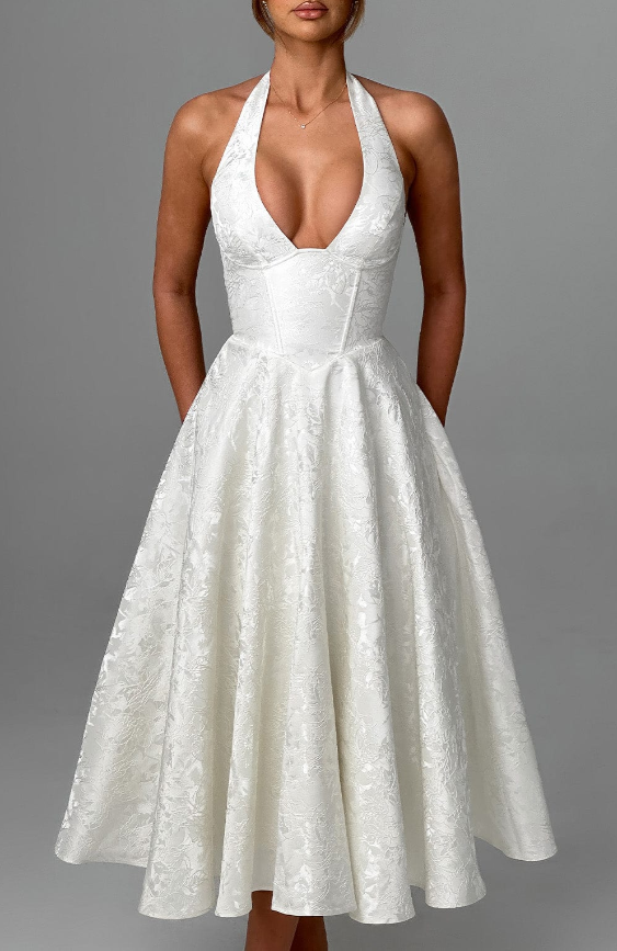 Effie Midi Dress - Ivory