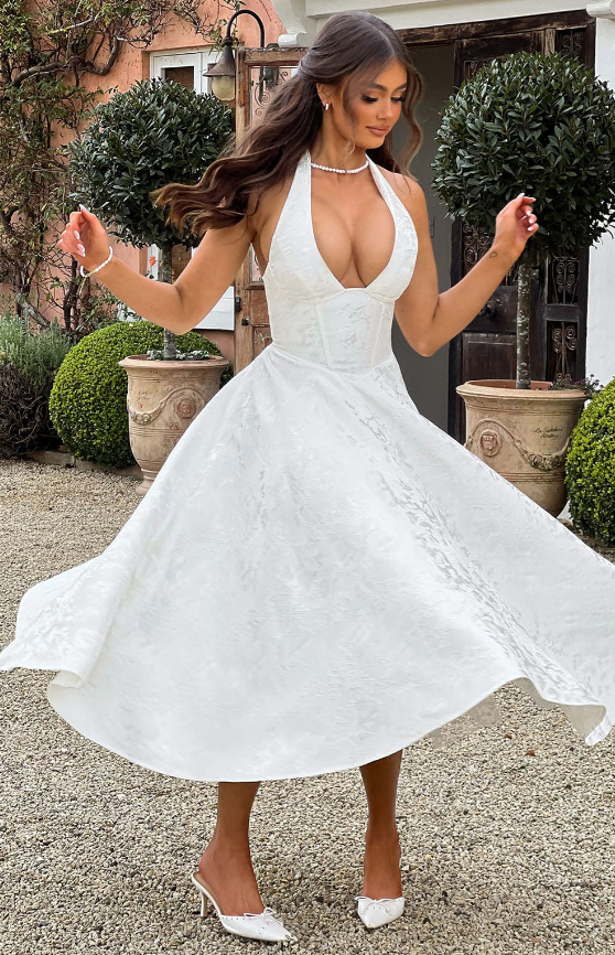 Effie Midi Dress - Ivory