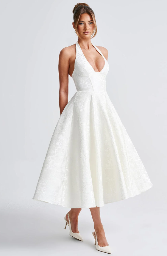 Effie Midi Dress - Ivory