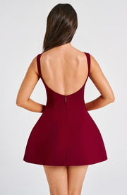 Alana Mini Dress - Wine Dress Babyboo Fashion Premium Exclusive Design