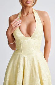 Effie Midi Dress - Lemon