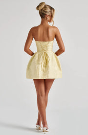 Elenora Mini Dress - Lemon
