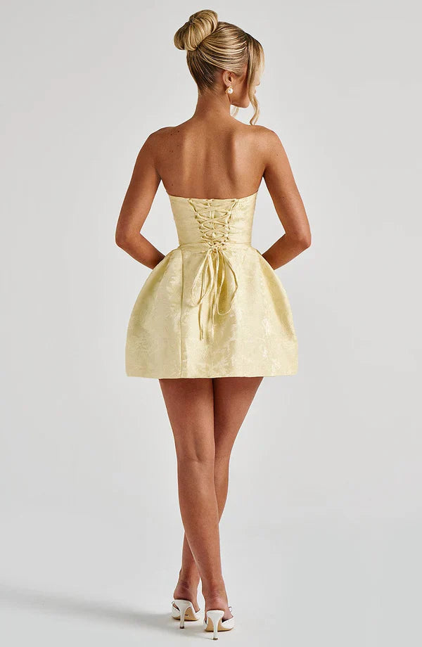 Elenora Mini Dress - Lemon