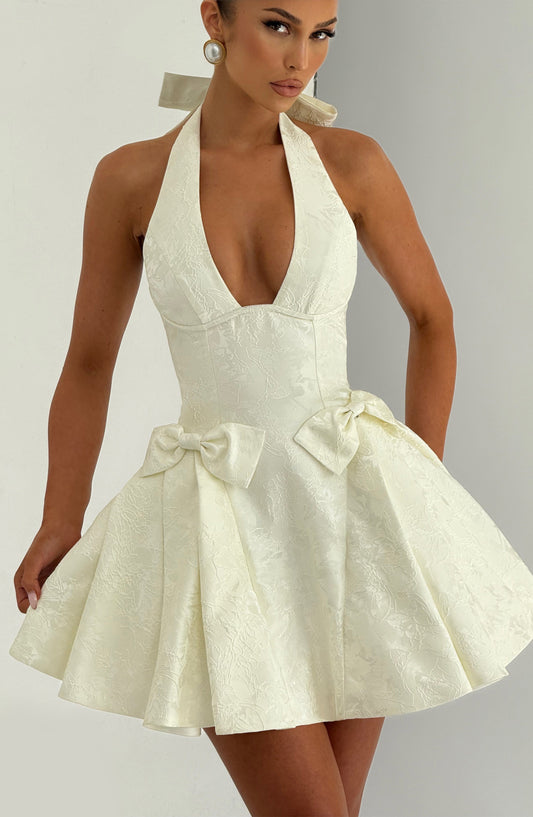 Jocelyn Mini Dress - Ivory Dress Babyboo Fashion Premium Exclusive Design