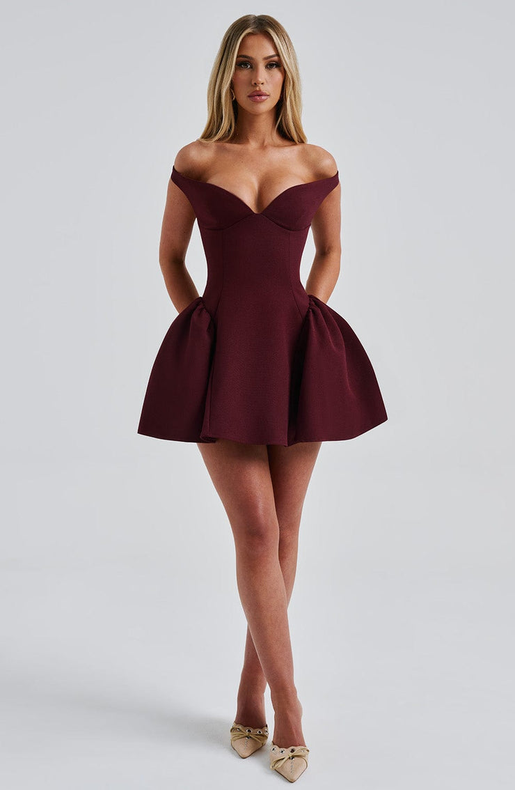 Marla Mini Dress -  Cherry Lacquer