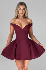 Marla Mini Dress -  Cherry Lacquer