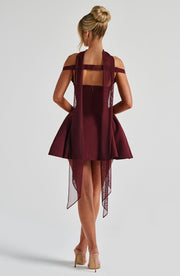 Marla Mini Dress -  Cherry Lacquer
