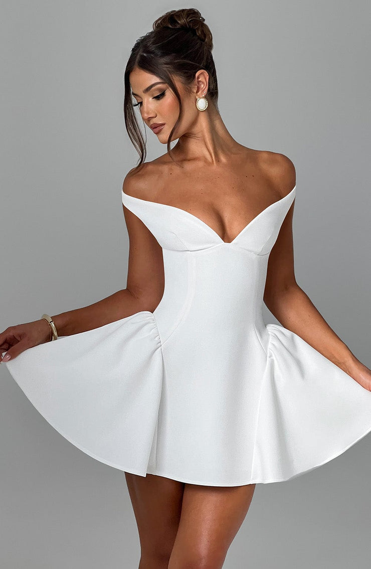 Marla Mini Dress -  Ivory