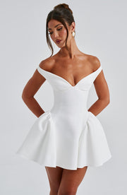 Marla Mini Dress -  Ivory
