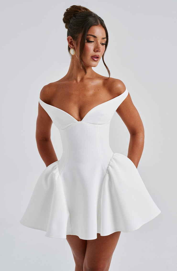 Marla Mini Dress -  Ivory