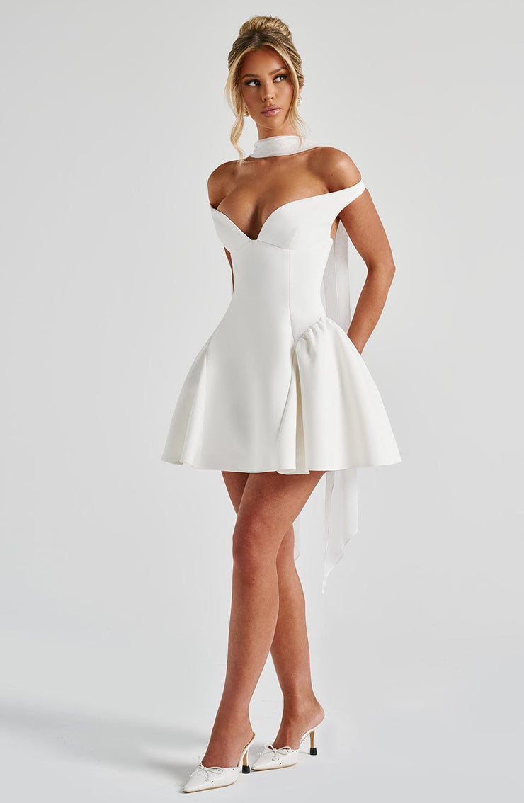 Marla Mini Dress -  Ivory