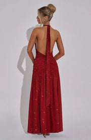 MELANIA MAXI DRESS - Red Sparkle