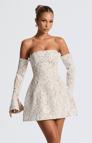 Salone Mini Dress - Ivory Dress XS Babyboo Fashion Premium Exclusive Design