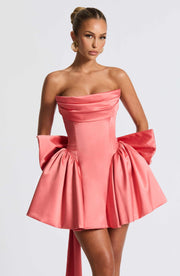 Trinity Mini Dress - Coral Pink Dress Babyboo Fashion Premium Exclusive Design